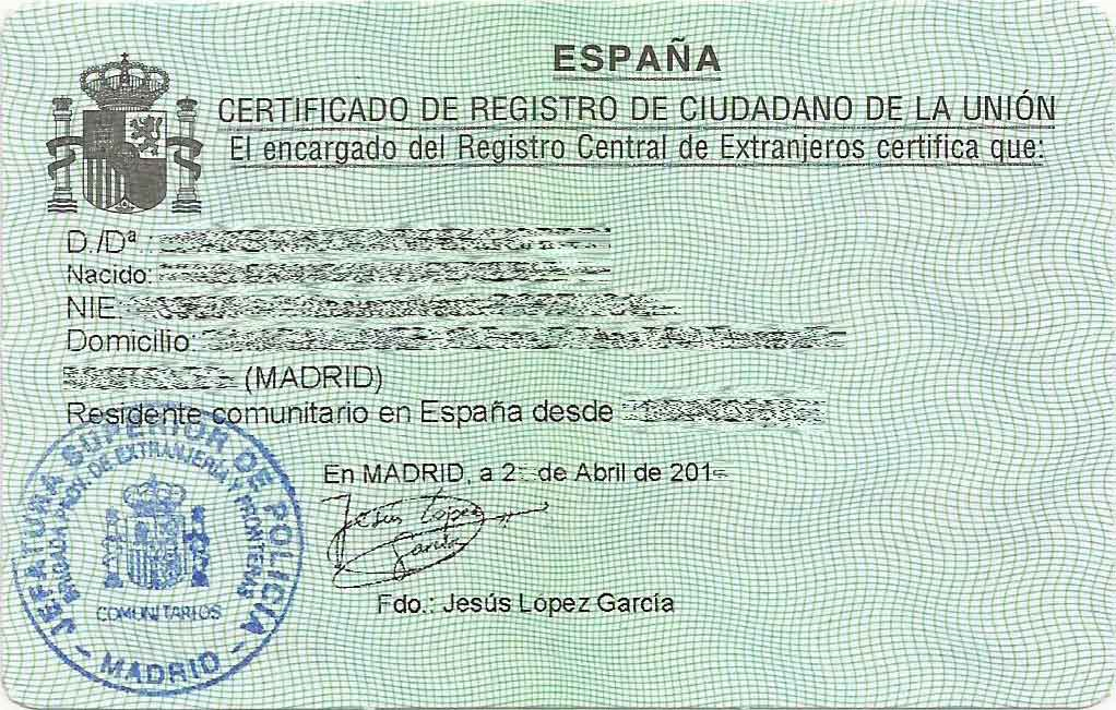 Документы для внж в испании недвижимость чехия